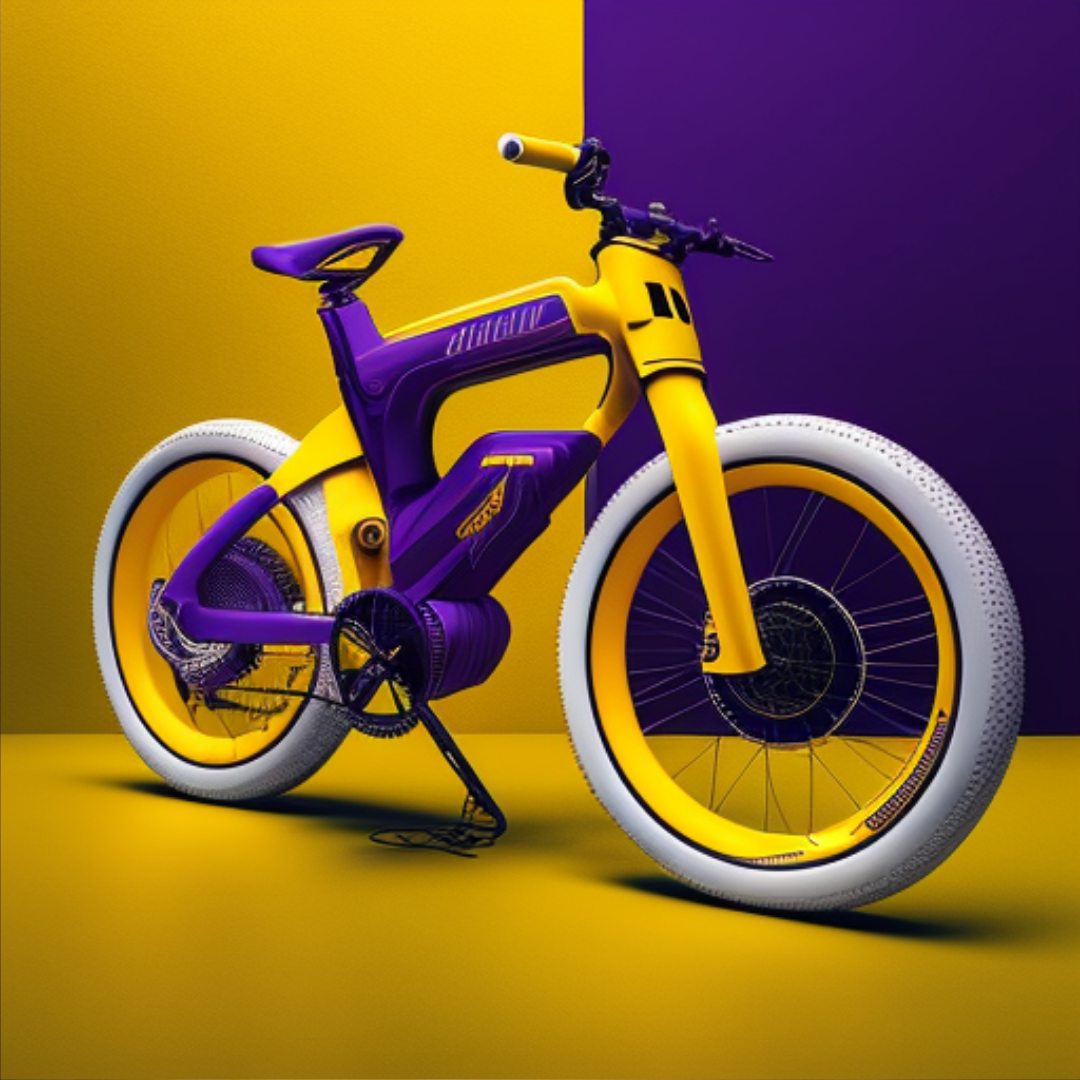 AI-generated Lakers e-bike