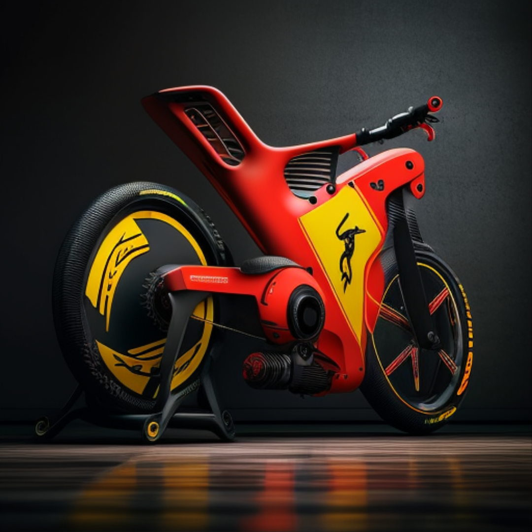 AI-generated Scuderia Ferrari e-bike