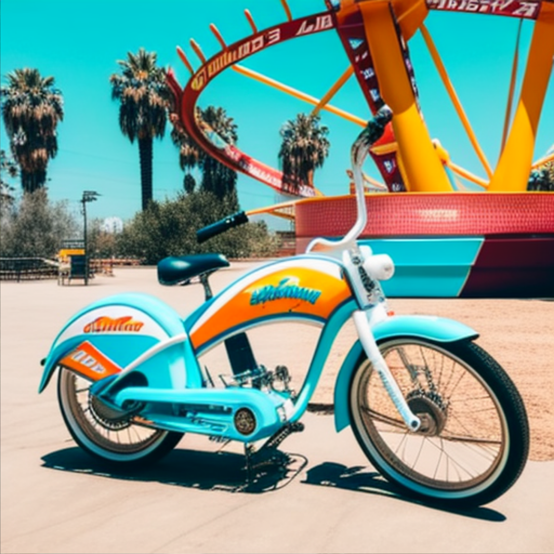 AI-generated Six Flags e-bike