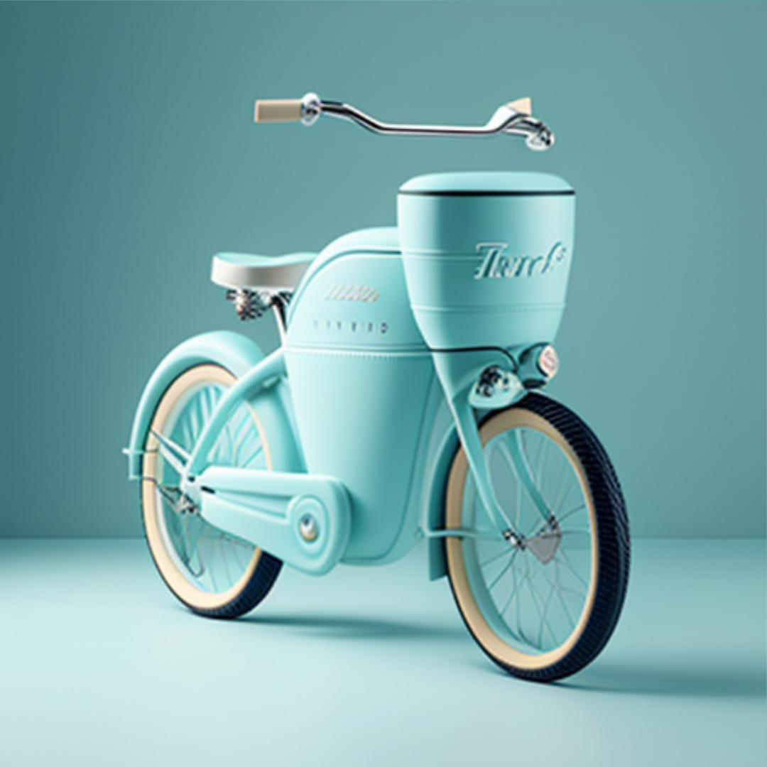 AI-generated Tiffany e-bike