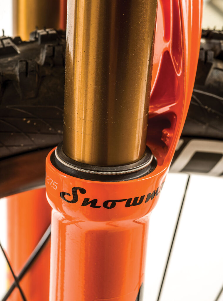 Close up of a front shock