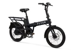 Black Flyer™ Folding Cargo E-Bike 3/4 shot thumbnail