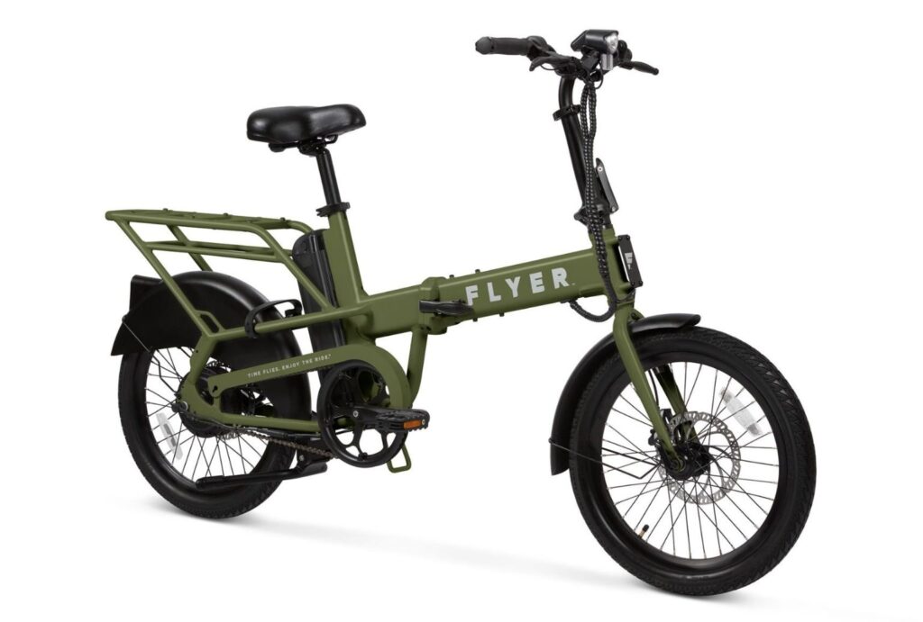 Green Flyer™ Folding Cargo E-Bike 3/4 shot