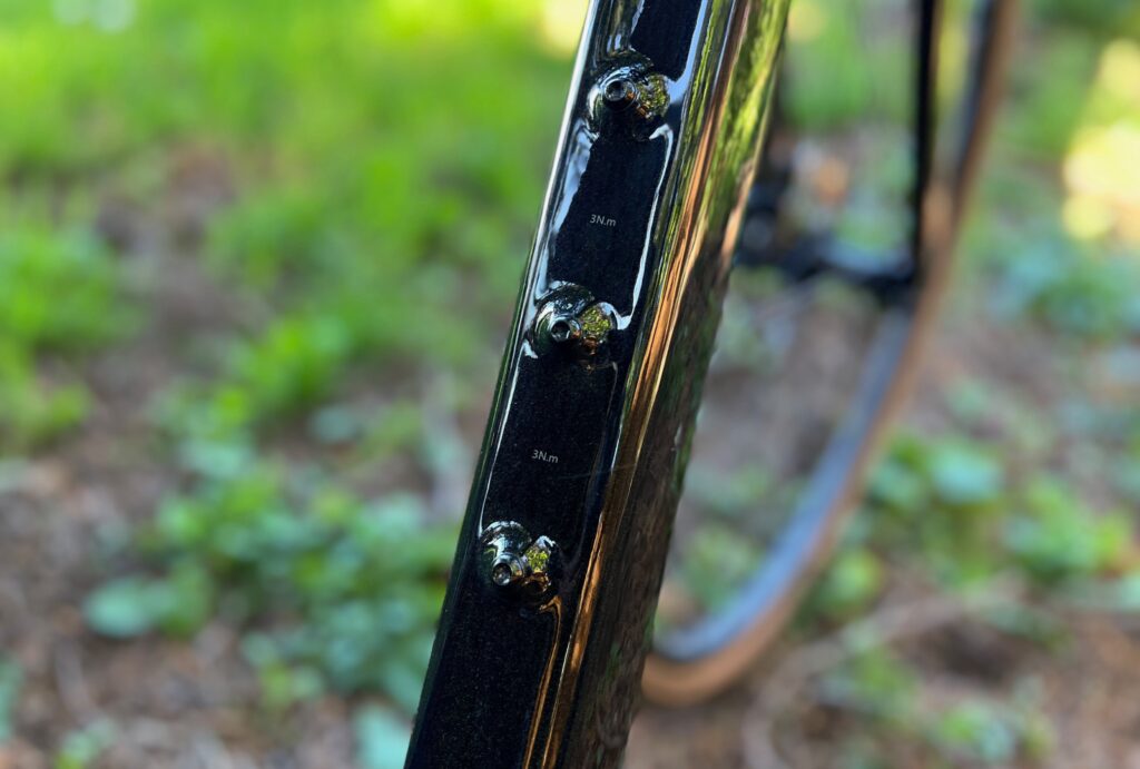 Water Bottle Cage Mount on CF Racer1