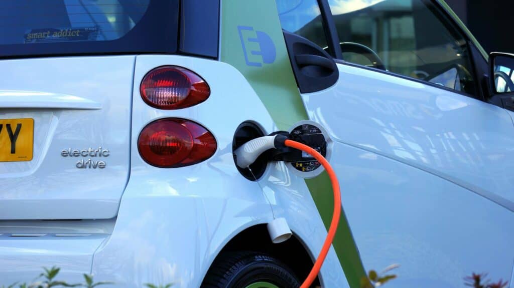 electric car being charged